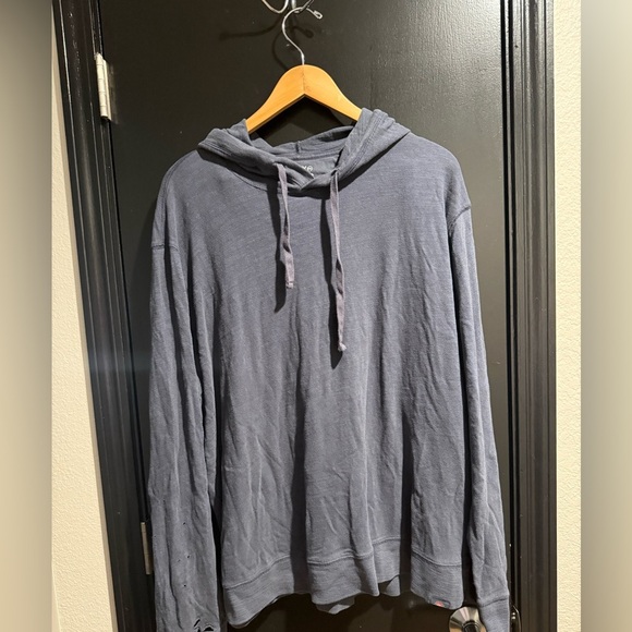 Faherty Sunwashed Slub Organic Cotton Hoodie - Graphite Size XXL. - Picture 3 of 9